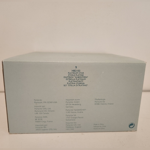 Brand New PartyLite Platinum Star Box and Glass Votive - Picture 8 of 16